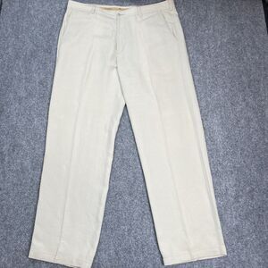 Tommy Bahama Pants Mens 38X33 Chinos Linen Silk Blend Lightweight Beige